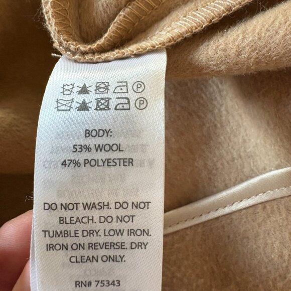 House of Harlow 1960 x Revolve Womens Classic Long Coat LARGE in Camel - Picture 10 of 10